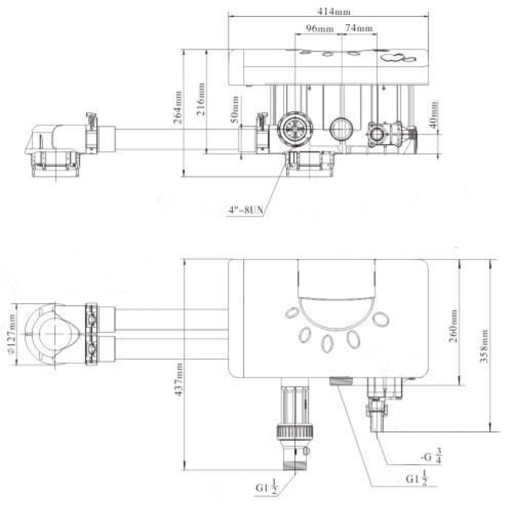 Комплект умягчителя TWIN F135 корпус 1865